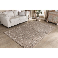 Baxton Studio Vigo-Sand-Rug Baxton Studio Vigo Modern and Contemporary Sand Hand-Tufted Wool Blend Area Rug